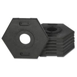 DEL. TUBE BASE ONLY  12HEX BLK RBR-VIZCON A DIV OF-375-42000-TB12