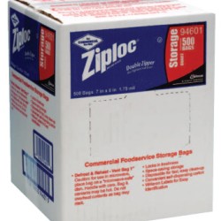 ZIPLOC-CASE/500 ZIPLOCK BAGS QUART STORAGE 1.75 MIL-ESSENDANT-395-682256