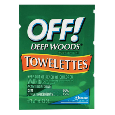 OFF DEEP WOODS TOWELETTES-25% DEET-ESSENDANT-395-CB549967