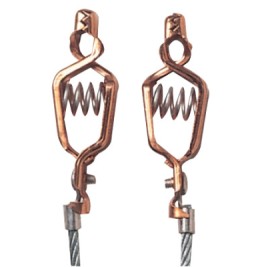 BARE WIRE W/2 ALLGATOR CLIPS 3" LENGTH-JUSTRITE MFG CO-400-08500