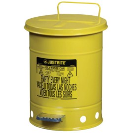6 GALLON YELLOW OILY WASTE CAN-JUSTRITE MFG CO-400-09101