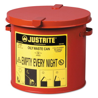 2 GALLON COUNTERTOP OILYWASTE CAN-JUSTRITE MFG CO-400-09200