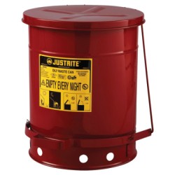 JUSTRITE-10 GALLON OILY WASTE CANW/LEVER-JUSTRITE MFG CO-400-09300