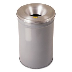 GRAY 12 GALLON DRUM CEASE FIRE WASTE RECEPTACLE-JUSTRITE MFG CO-400-26612G