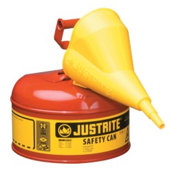 TYPE 1  1 GAL RED SAFETYCAN WITH FUNNEL-JUSTRITE MFG CO-400-7110110