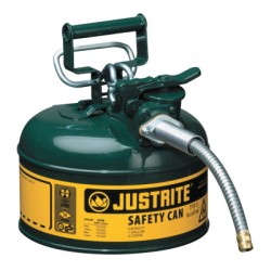 1G II SAFETY CAN W/5/8INMETAL HOSE -GREEN-JUSTRITE MFG CO-400-7210420