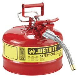 2 1/2 GAL RED SAFETY CANW/5/8" DIA HOSE-JUSTRITE MFG CO-400-7225120