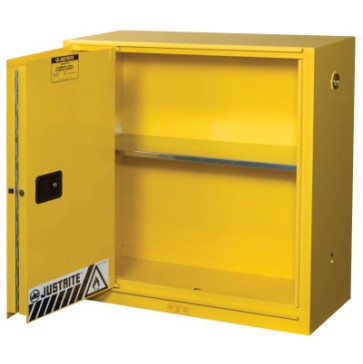 30 GAL YLW SAFETY CABINET 1-SLIDING DOOR-JUSTRITE MFG CO-400-893080