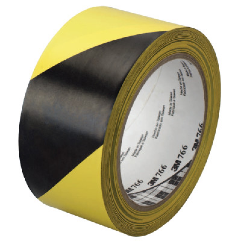 3M HAZARD WARNING TAPE 766 BLK/YELLOW 2"X36YD-3M COMPANY-405-021200-43181