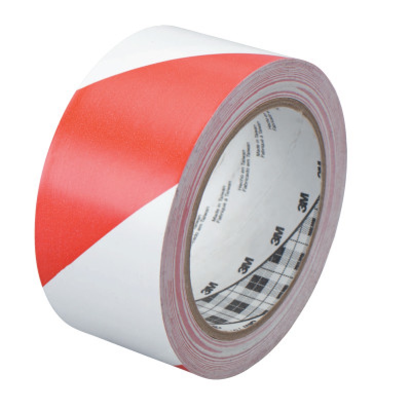 3M HAZARD WARNING TAPE 767 RED/WHITE 2"X36YD 5MI-3M COMPANY-405-021200-43186