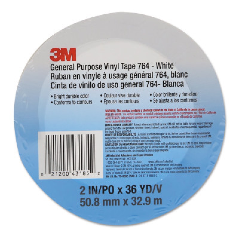 3M GENERAL PURPOSE VINYLTAPE 764 BLACK 1"X36YD-3M COMPANY-405-021200-43428