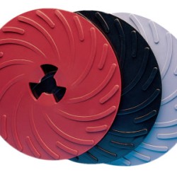 7" DISC PAD FACE PLATE RIBBED EXTRA RED-3M COMPANY-405-051144-80514