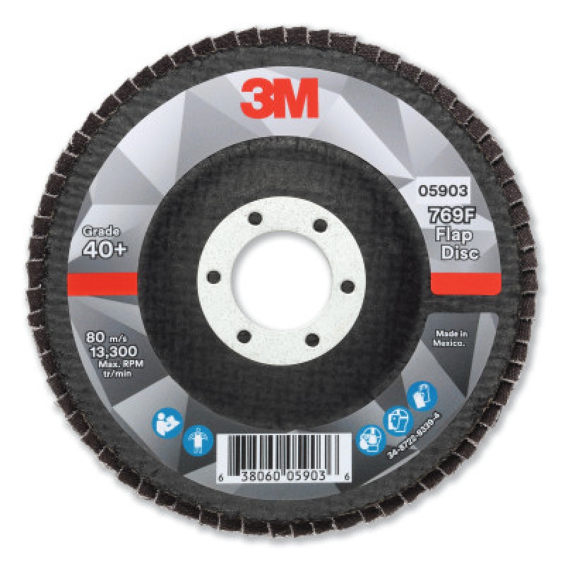 3M FLAP DISC 769F T27 4.5"X7/8" 40+-3M COMPANY-405-638060-05903