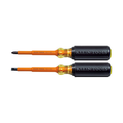 SCREWDRIVER SET  INSULATED  4'' SHANK  2 PIECE-KLEIN TOOLS*409-409-33532-INS