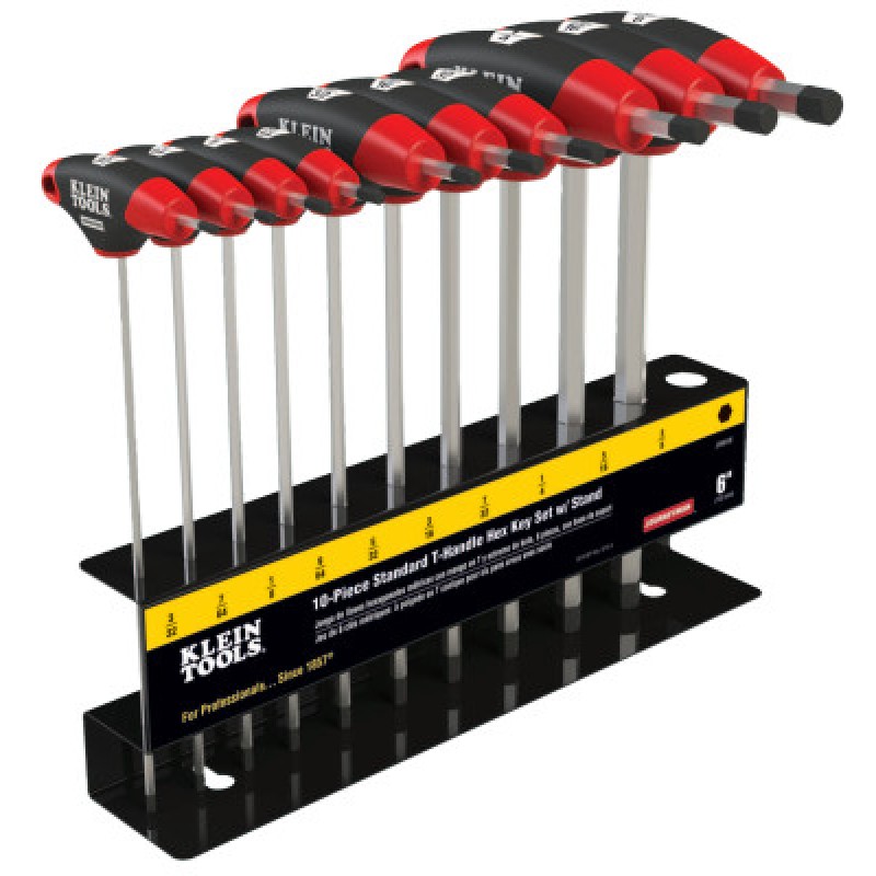 10 PC 6" SAE JOURNEYMANT-HANDLE SET W/ STAND-KLEIN TOOLS*409-409-JTH610E