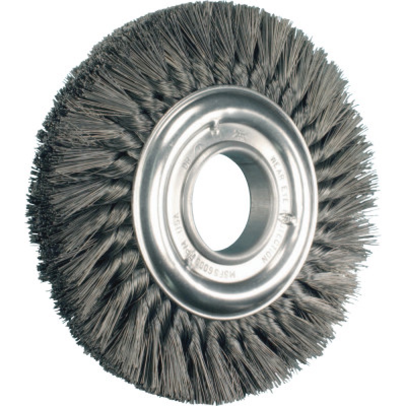 8" KNOT WHEEL BRUSH DOUBLE ROW .023 CS WIRE-PFERD INC.-419-82037