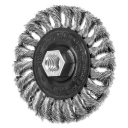 4" STANDARD TWIST KNOT WHEEL .014 SS WIRE 5/8-11-PFERD INC.-419-82283