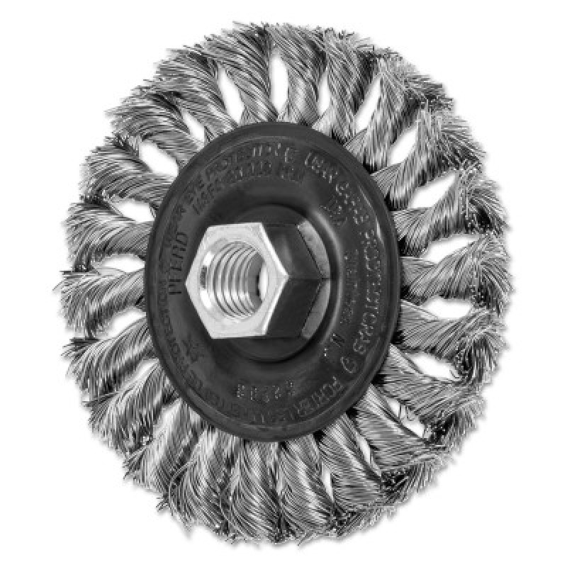 4" STANDARD TWIST KNOT WHEEL .014 SS WIRE 5/8-11-PFERD INC.-419-82283