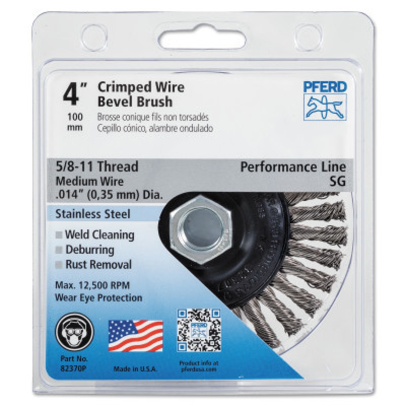 P.O.P. 4" STRINGER BEADWHEEL .020 SS WIRE-PFERD INC.-419-82307P