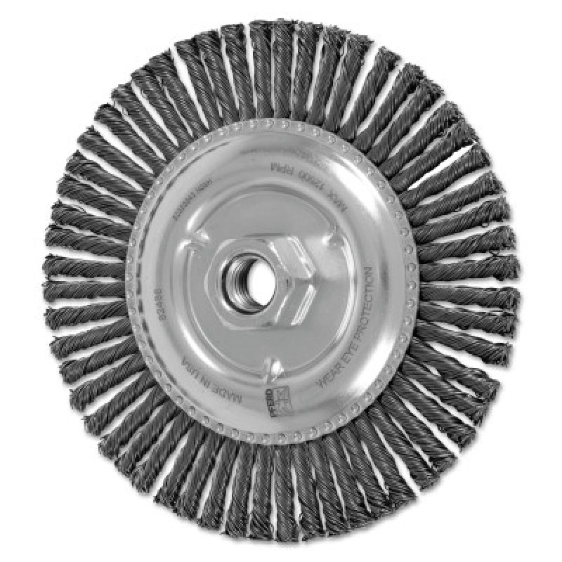 6" STRINGER BEAD KNOT WHEEL .020 CS 5/8-11 THRD-PFERD INC.-419-82489