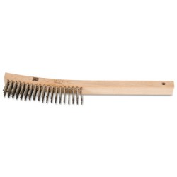 CURVED HANDLE SCRATCH BRUSH 4X19 ROW SS WIRE-PFERD INC.-410-85008