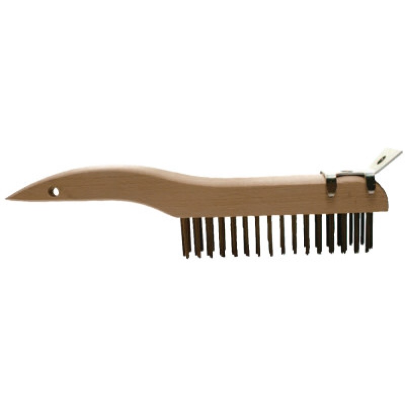 SHOE HANDLE SCRATCH BRUSH W/SCRAPER 4X16 ROWS CS-PFERD INC.-410-85034