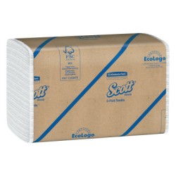 SCOTT C-FOLD TOWELS WHITE 10.125"X13.15 (200/PKG-KCCJACKSON SAFE-412-01510