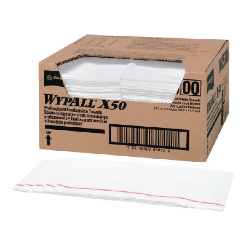 WYPALL X50 FS TOWEL WHITE 1/200-KCCJACKSON SAFE-412-06053