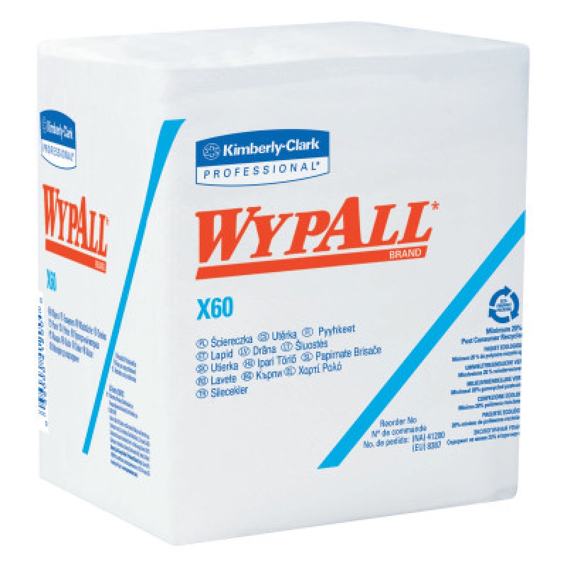 WYPALL X60 TERI WIPER 13"X13.5"WHITE 76/ROLL-KCCJACKSON SAFE-412-34865