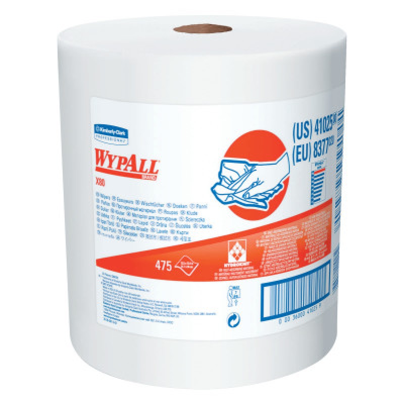 WYPALL X80 SHOP PRO JUMBO ROLL WHITE 475 PER ROL-KCCJACKSON SAFE-412-41025