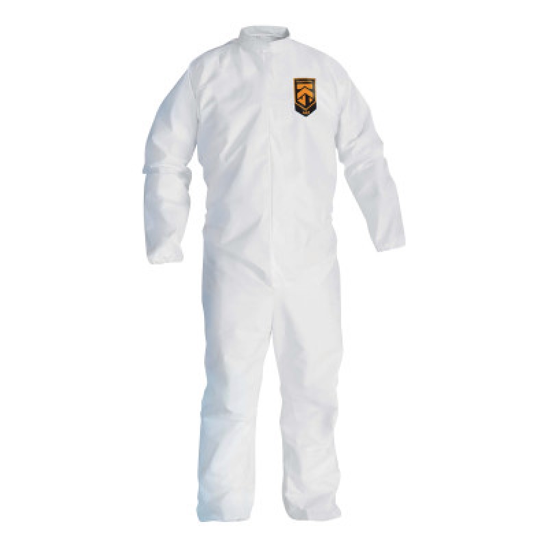 4X-LARGE KLEENGUARD EXTRA WHITE COVERALL ZIPPER-KCCJACKSON SAFE-412-46007