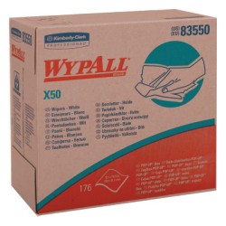 (BOX/176) WYPALL X50 WIPERS WHITE 8.34" X 12.5"-KCCJACKSON SAFE-412-83550
