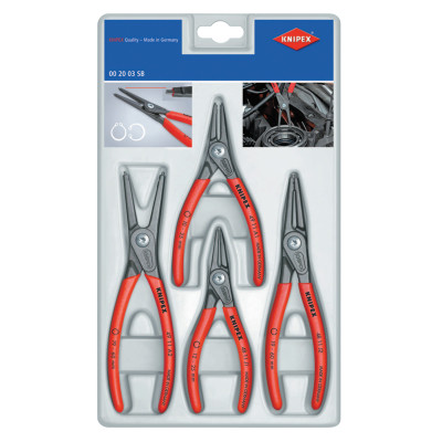 4-PC PREC CIRCLIP SNAP RING PLIER SET-KNIPEX TOOLS LP-414-00-2003SB