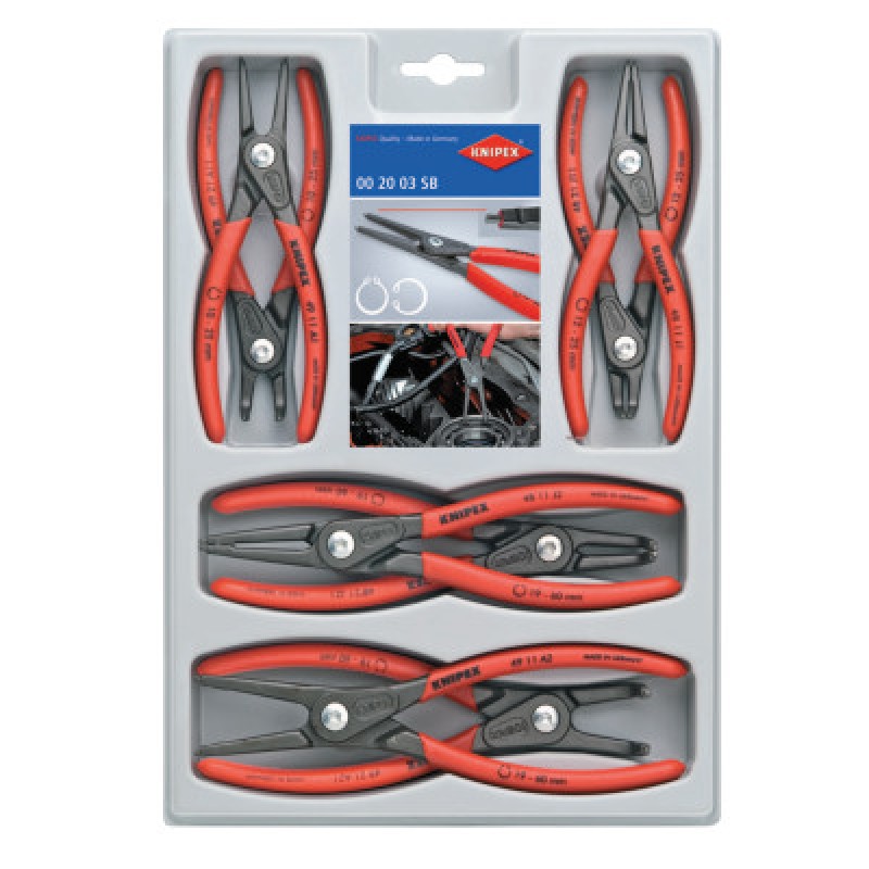 8-PC PREC CIRCLIP SNAP-RING PLIER SET-KNIPEX TOOLS LP-414-00-2004SB