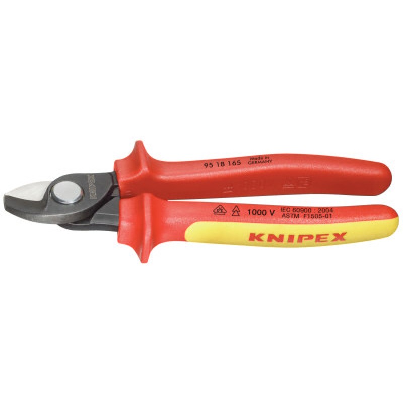 CABLE WIRE SHEARS FOR COPPER/ALUMINUM(KN9511-165-KNIPEX TOOLS LP-414-9511165