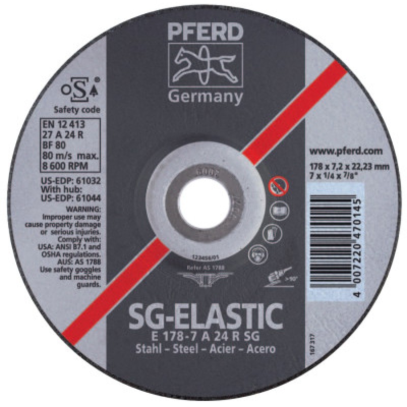 9 X 1/4 X 5/8-11 T27 GWA24 N SG-ALU-PFERD INC.-419-61307