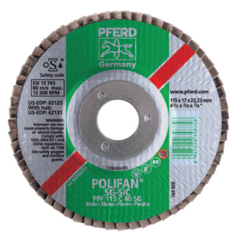 4 X 5/8 POLIFAN SG ALU OX FLAT 40G-PFERD INC.-419-62140