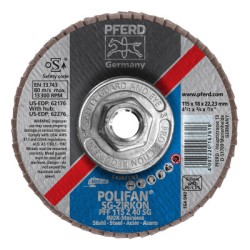 4-1/2 X 5/8-11 POLIFAN SG ZIRC FLAT 40G-PFERD INC.-419-62276
