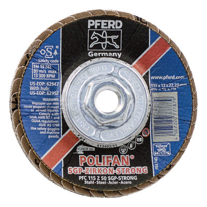 4-1/2 X 5/8-11 POLIFAN SGP-STRONG ZIRKON 50-PFERD INC.-419-62952