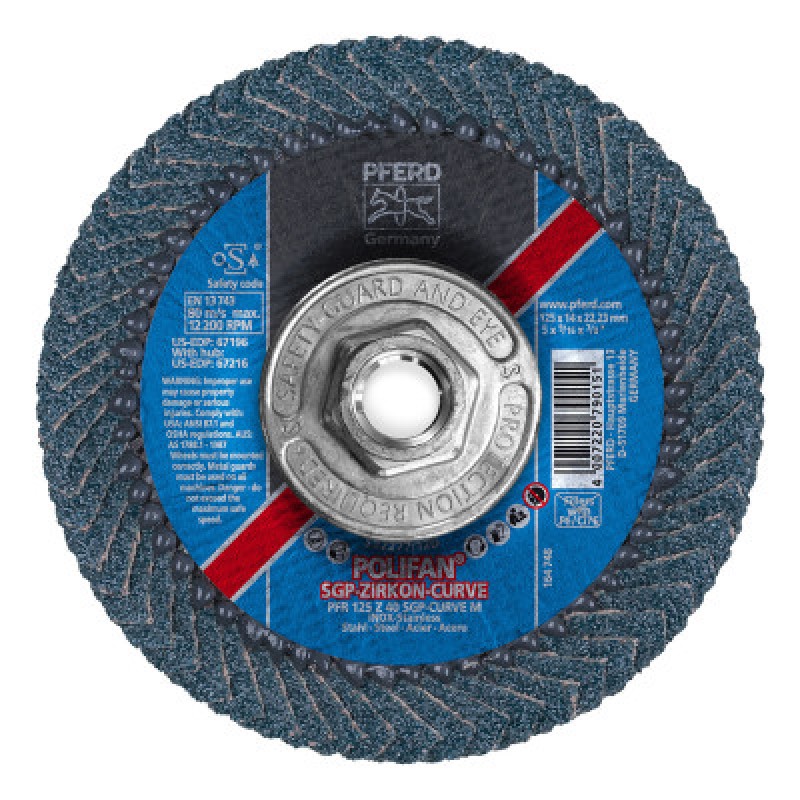 5 X 5/8-11 POLIFAN CURVEZIRC ALUM MD RD 40G-PFERD INC.-419-67216