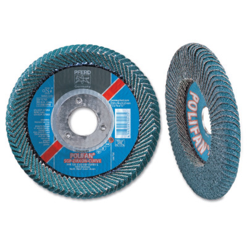 4-1/2 X 7/8 POLIFAN CURVE ZIRC ALUM LRG RD 40G-PFERD INC.-419-67339