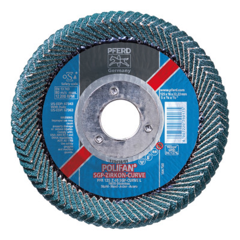 5 X 7/8 POLIFAN CURVE ZIRC ALUM LRG RD 40G-PFERD INC.-419-67343