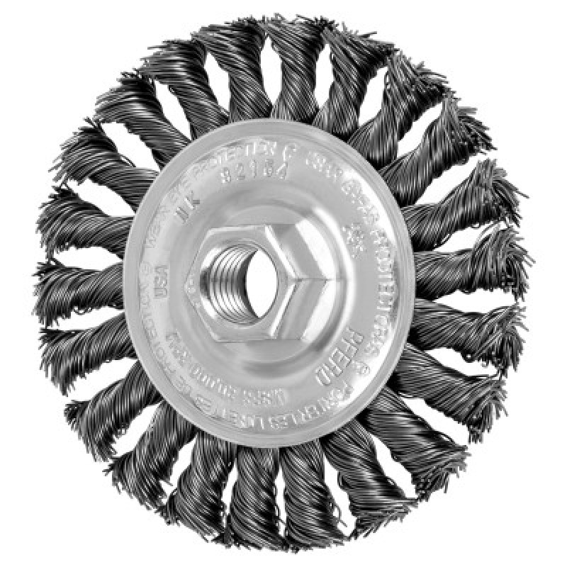 4" STANDARD TWIST KNOT WHEEL .020 CS WIRE 5/8-11-PFERD INC.-419-82154