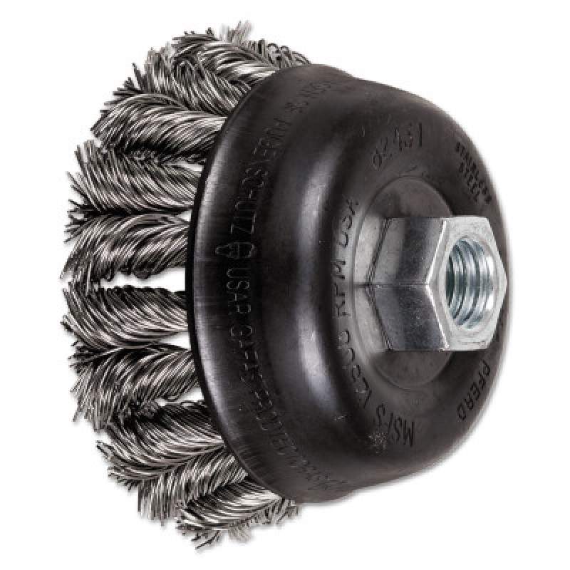 3-1/2"COMBITWIST KNOT CUP BRUSH .020 SS WIRE-PFERD INC.-419-82431