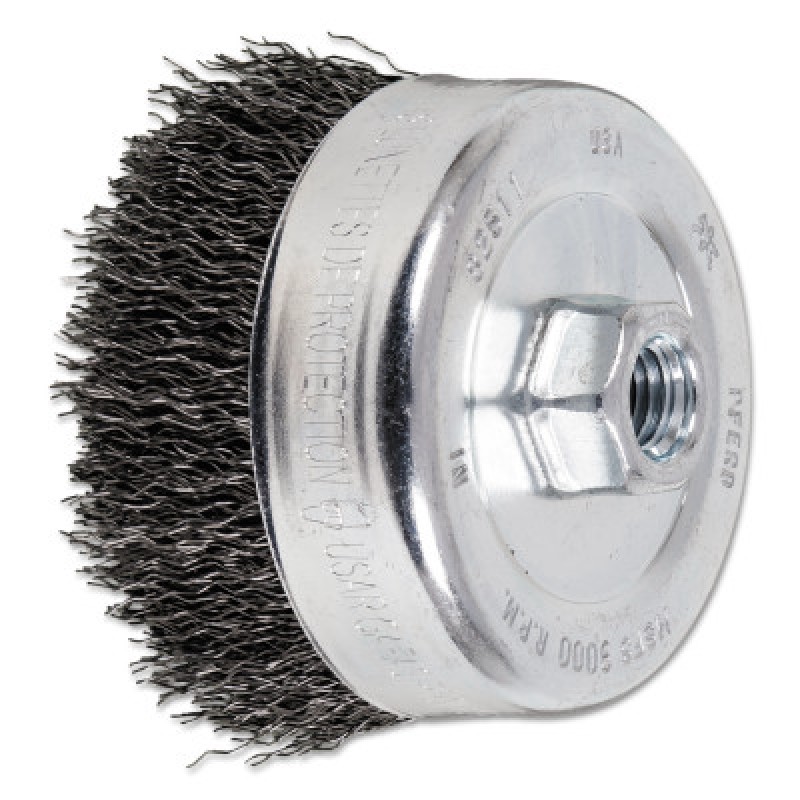 4" CRIMPED WIRE CUP BRUSH .020 CS WIRE-PFERD INC.-419-82511