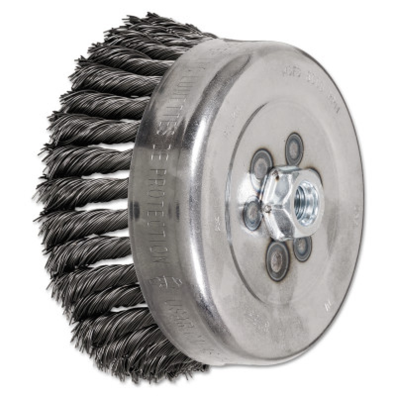 6" KNOT WIRE CUP BRUSH .023 WIRE CS 5/8-11-PFERD INC.-419-82531