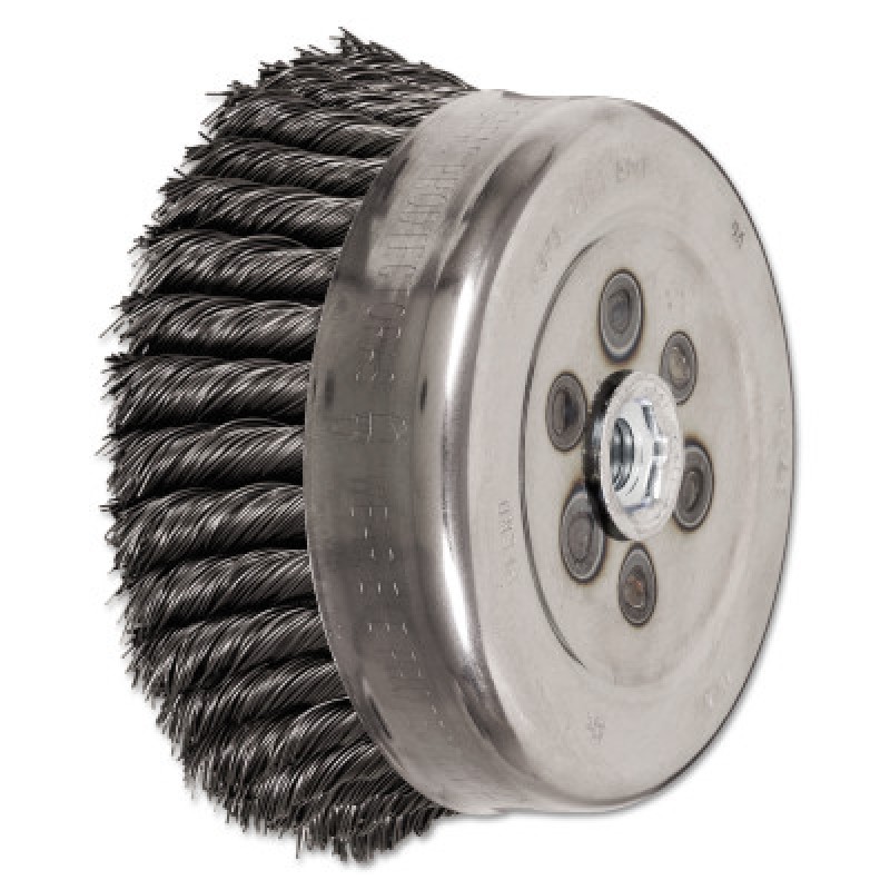 6" KNOT WIRE CUP BRUSH .023 CS WIRE 5/8-11-PFERD INC.-419-82546