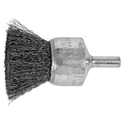 1" CRIMPED WIRE END BRUSH .010 CS WIRE 1/4" SHAN-PFERD INC.-419-82974