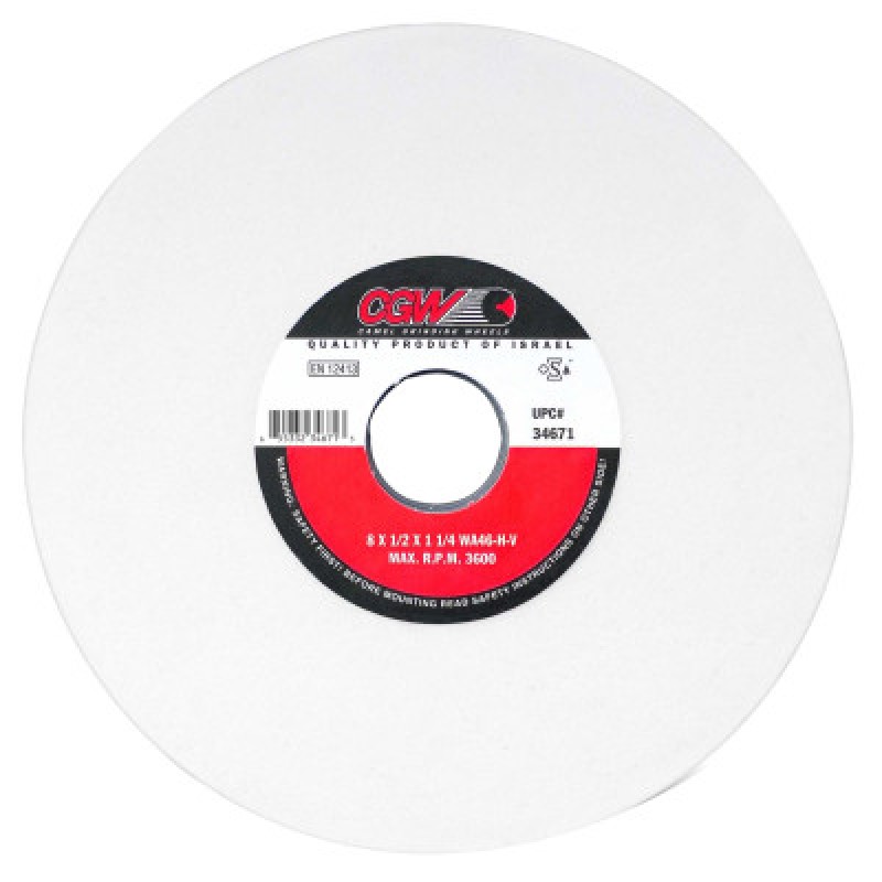 8X1/2X1-1/4 T1 WA46-H-VWHITE ALUMINUM OXIDE SUR-CGW CAMEL GRIND-421-34671