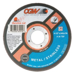 4-1/2"X.045X7/8" T1 A36-T-BF QUICKIE-CGW CAMEL GRIND-421-35514